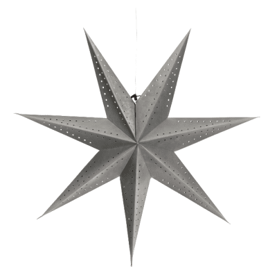Stjärna Sammet Grå 75cm